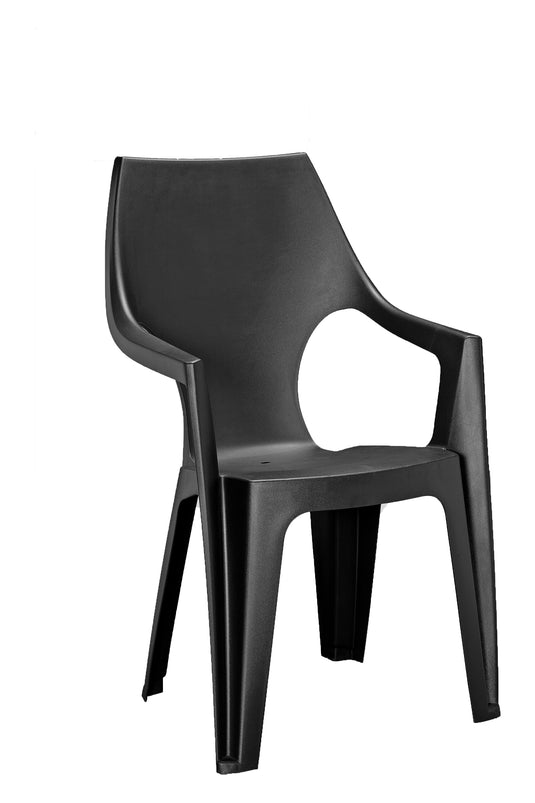 SILLA DANTE HIGH BACK GRAFITO LISO