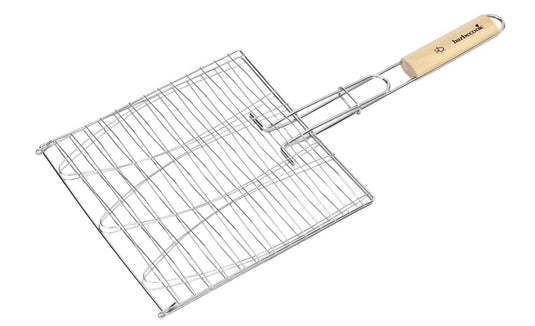 PARRILLA PESCADO TRIPLE 48x48 MANGO MADERA- FSC