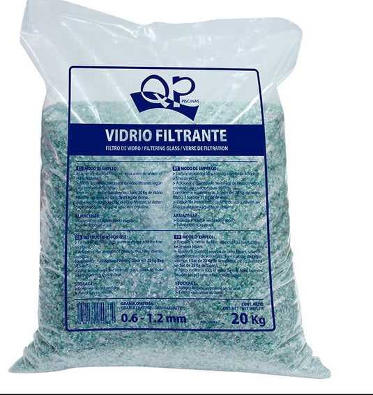 VIDRIO FILTRANTE QP 0,6-1,2mm SACO 20Kg