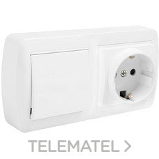 BASE FJA.2P+T 16A 250V+CONM.CRUCE 10AX 250V EMBOR.