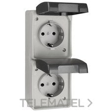 Cargue la imagen en el visor de la galería, BA.FJA.ETCA.VT.DBL.2P+T 16A 250V IP44 EMBOR.POR TO
