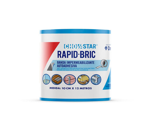 BANDA IMPERM RAPIDBRIC C10 ROJ 0,1x12mt