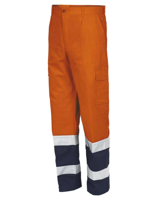 Pantalón alta visibilidad azul/naranja talla L