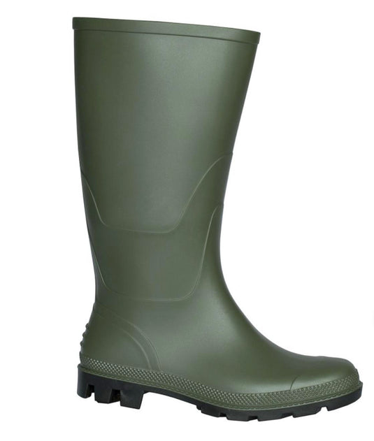 Bota PVC caña alta verde/negro talla 44