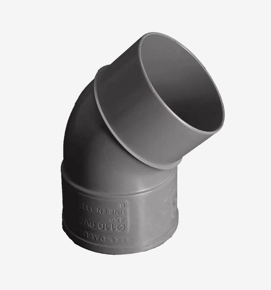 CODO PVC M-H 45º d.90