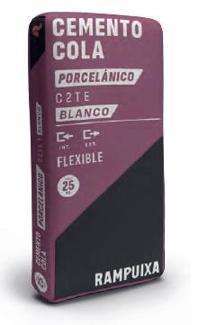 CEMENTO COLA C2TE PORCEL BLANCO RAMPUIXA 25 KG