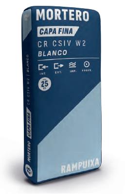MORTERO CAPA FINA CR CSIV W2 BLANCO RAMPUIXA 25KG