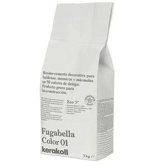 MORTERO JUNTAS FUGABELLA COLOR 01 3KG