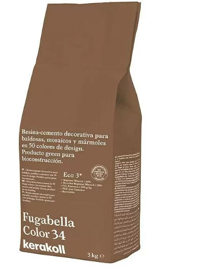 MORTERO JUNTAS FUGABELLA COLOR 34 3KG