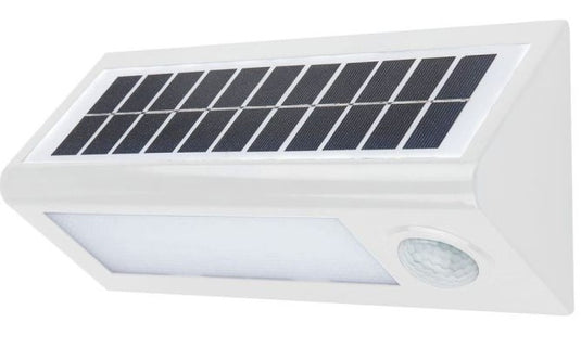 APLIQUE LED SOLAR BLANCO SENSOR 27CM 8W