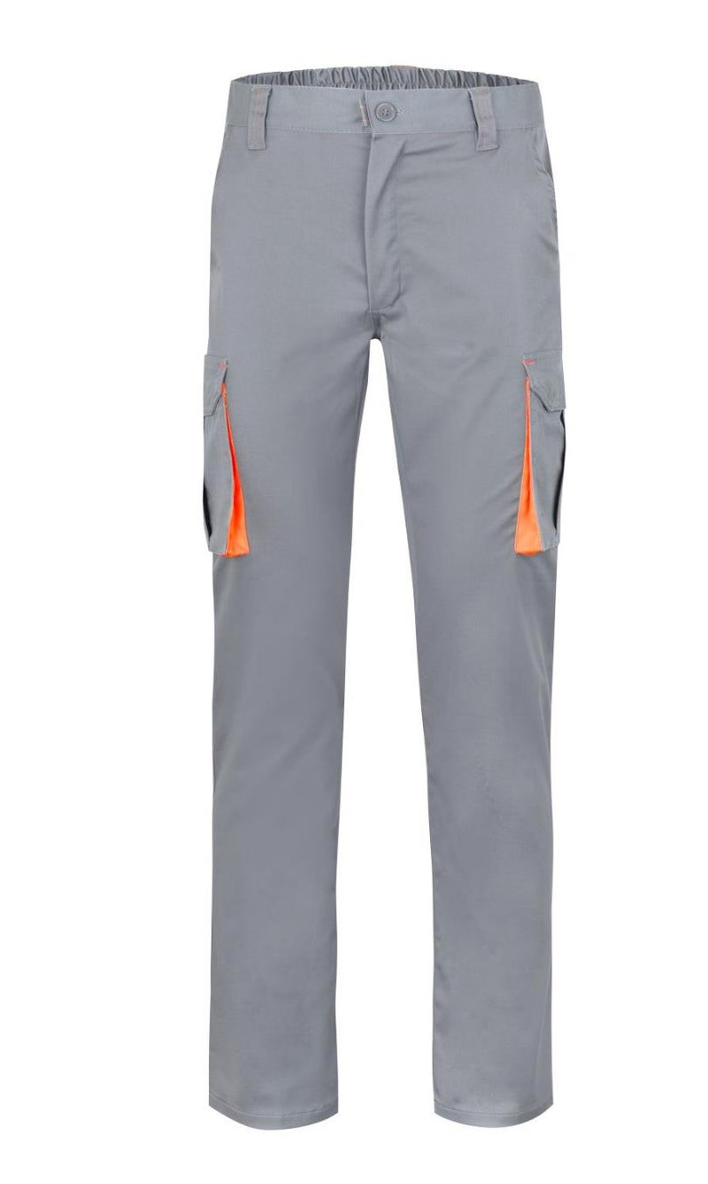 Cargue la imagen en el visor de la galería, PANTALON BICOLOR MULTIUSOS GRIS NARANJA T.36
