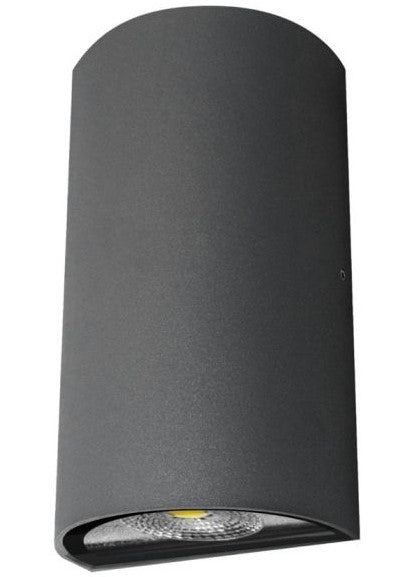 APLIQUE LED LUXE SEMICIRC.GRIS IP54 6W.F