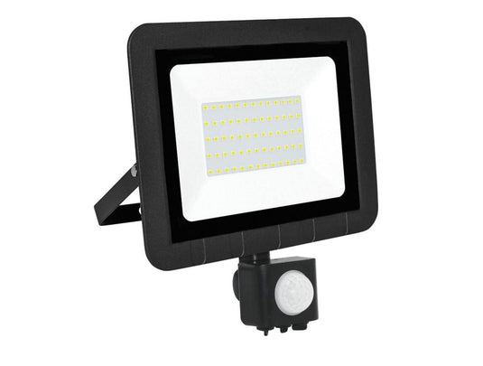 PROYECTOR LED SENSOR PLANO NEGRO  50w.F