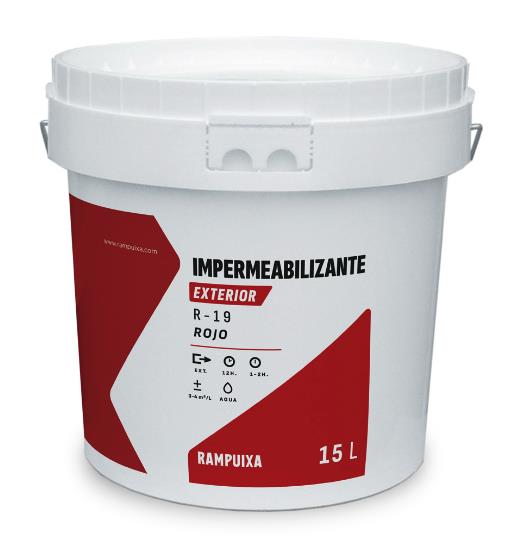 REVESTIM IMPERM FIBRA RAMPUIXA OXIDO ROJO 15LT