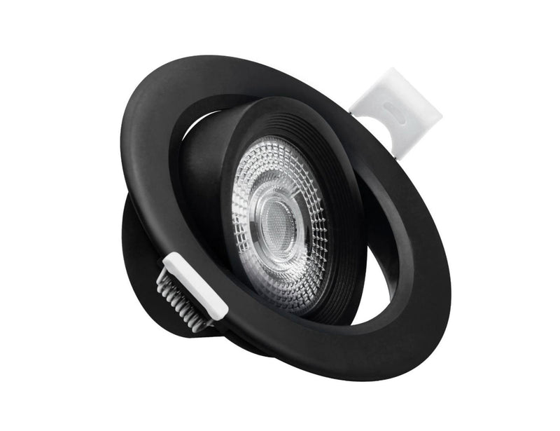 Load image into Gallery viewer, ARO LED BASCULANTE IP20 REDONDO NEGRO 7W. CCT
