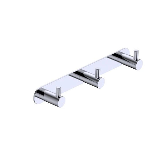PERCHA TRIPLE ESSENTIAL ACERO INOX ACABADO CROMO