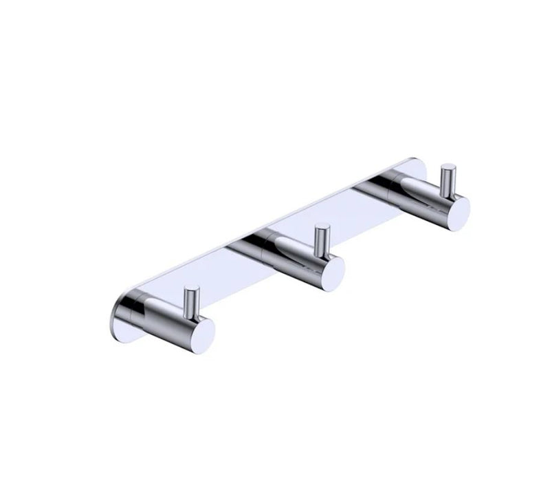 Cargue la imagen en el visor de la galería, PERCHA TRIPLE ESSENTIAL ACERO INOX ACABADO CROMO
