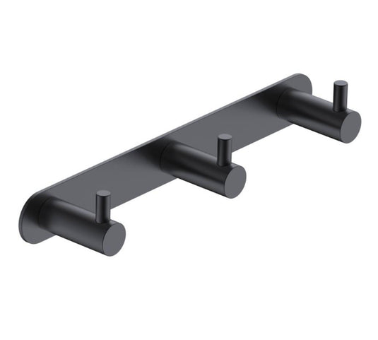 PERCHA TRIPLE ESSENTIAL NEGRO MATE
