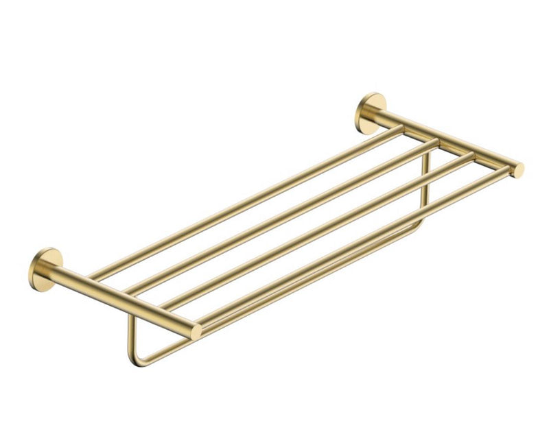Cargue la imagen en el visor de la galería, TOALLERO MULTIPLE ORO CEPILLADO
