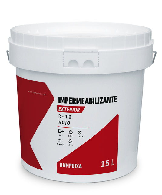 REVESTIM IMPERM FIBRA RAMPUIXA OXIDO ROJO 15LT