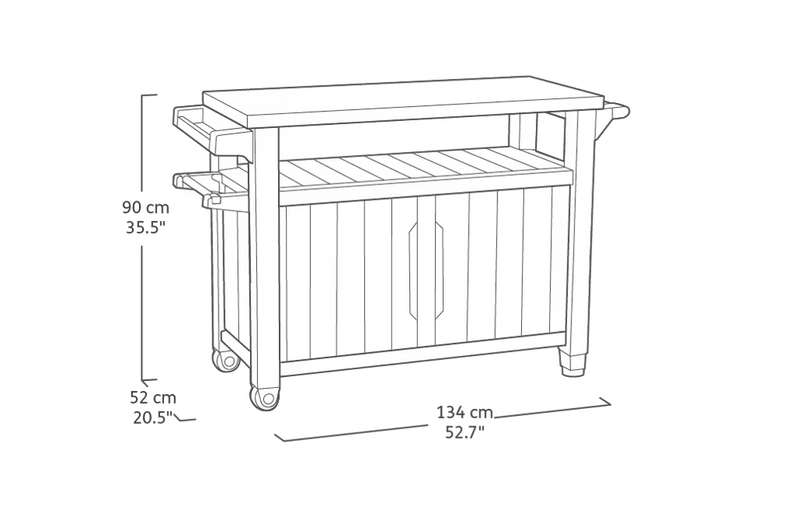 Cargue la imagen en el visor de la galería, MUEBLE BARBACOA EXT. 134x52x90
