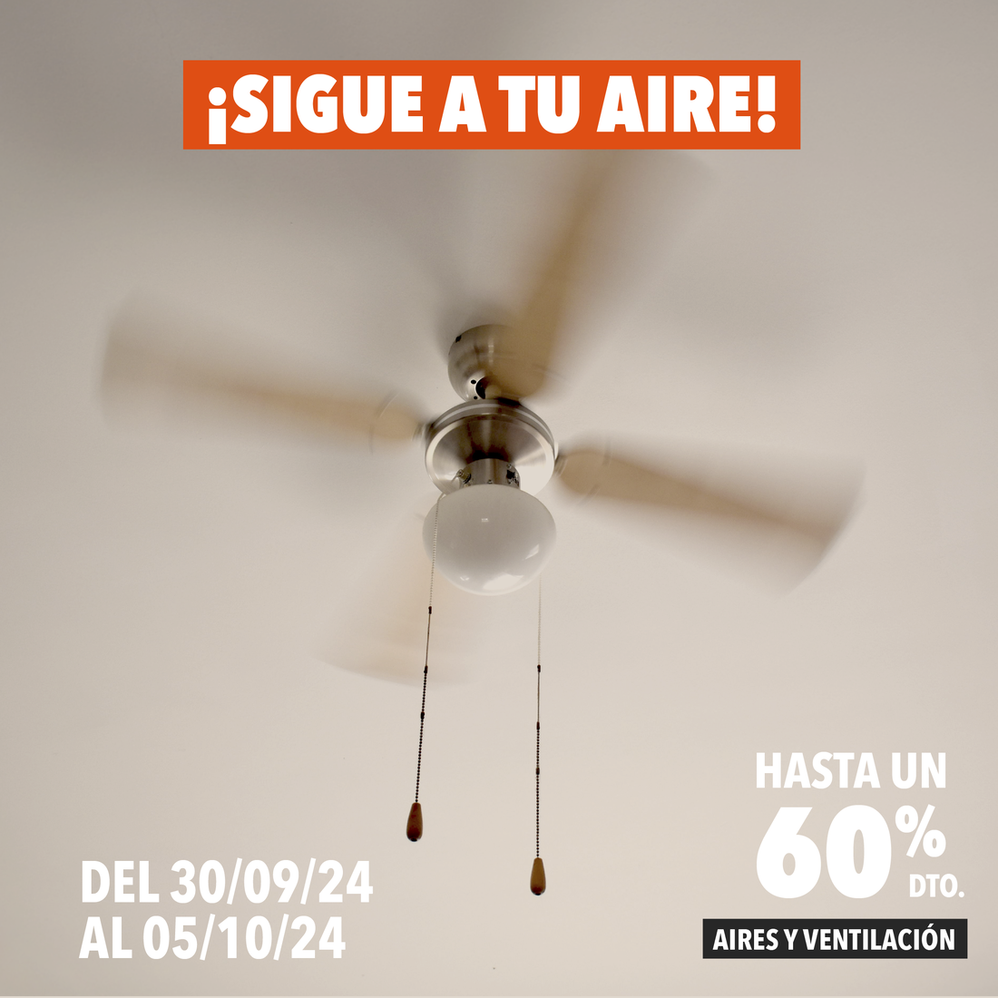 ¡Sigue a tu aire con los ventiladores de techo!
